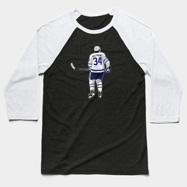 Matthews Skates Back Baseball T-Shirt by RunAndGow